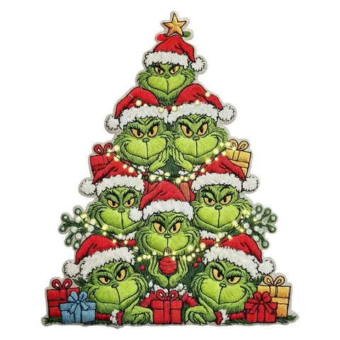 Diseño DTF de árbol de Grinchs