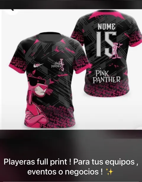 Jersey full print de la Pantera Rosa con nombre y número