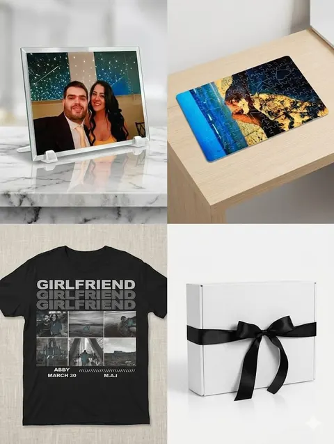 Kit para novia: marco, tarjeta, playera y caja