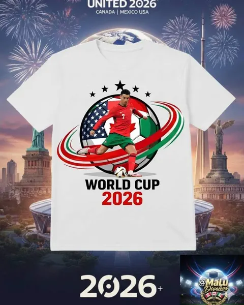 Playera «World Cup 2026» con jugador