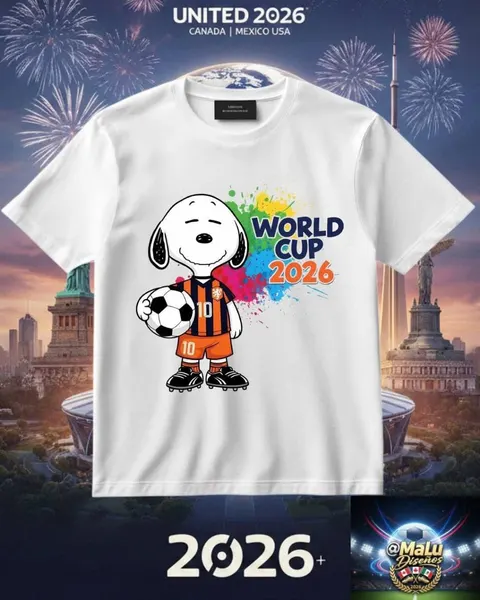 Playera de Snoopy futbolista 2026