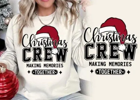 Sudaderas «Christmas Crew» para la familia