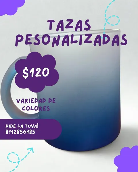 Taza de color degradado, $120