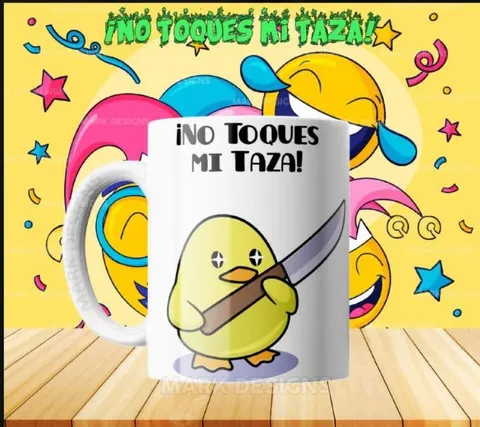 Taza «¡No toques mi taza!» con un patito