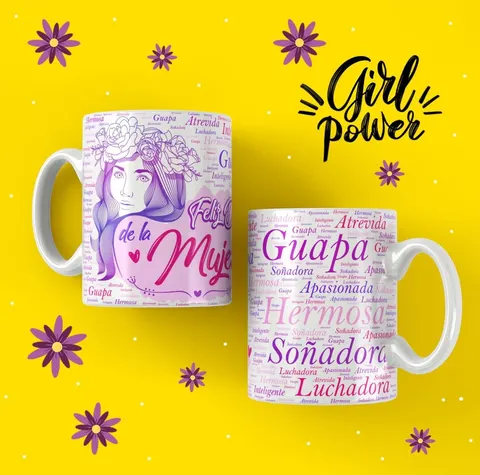 Tazas «Girl power» para el Día de la Mujer